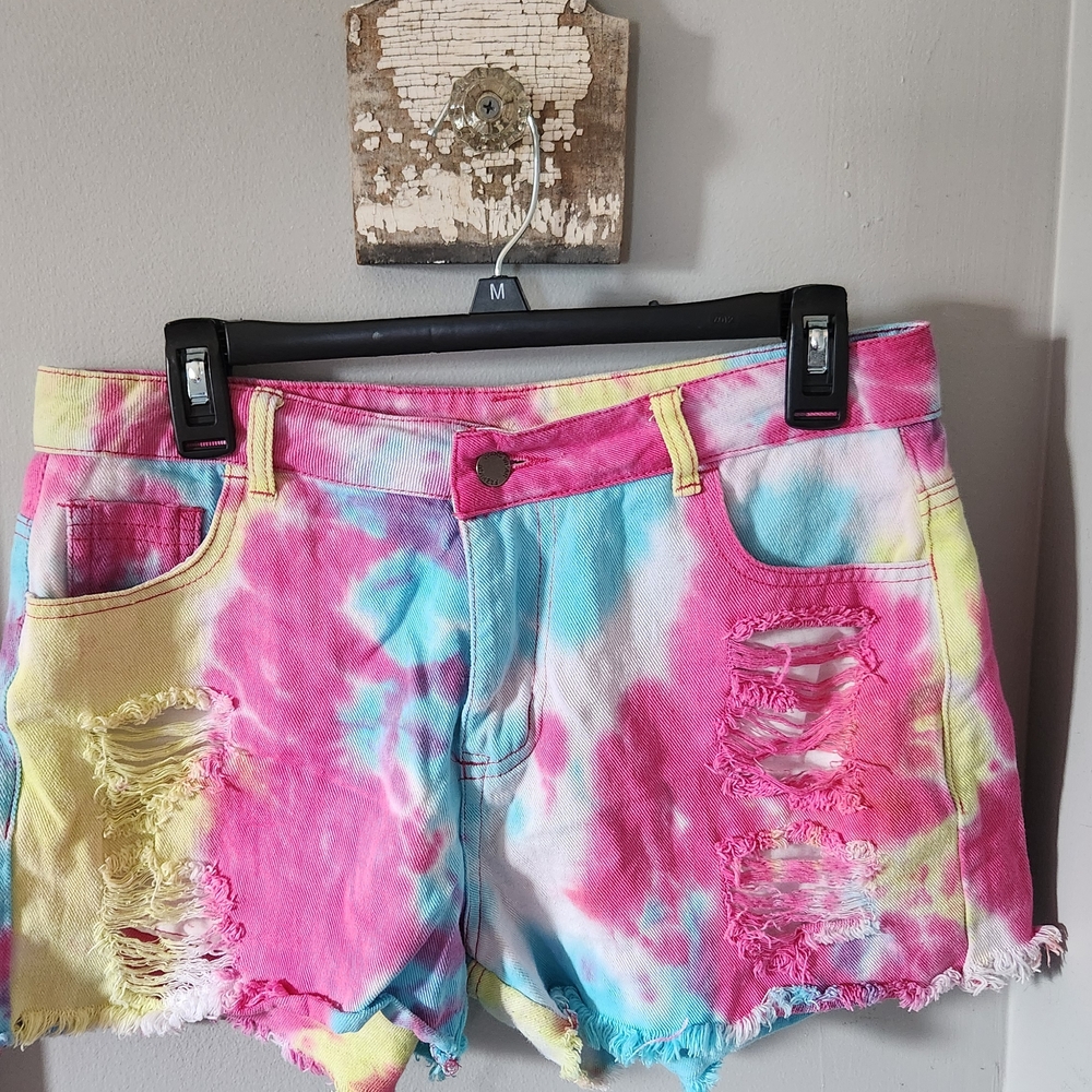 Colorful Tie-Dye Women Shorts